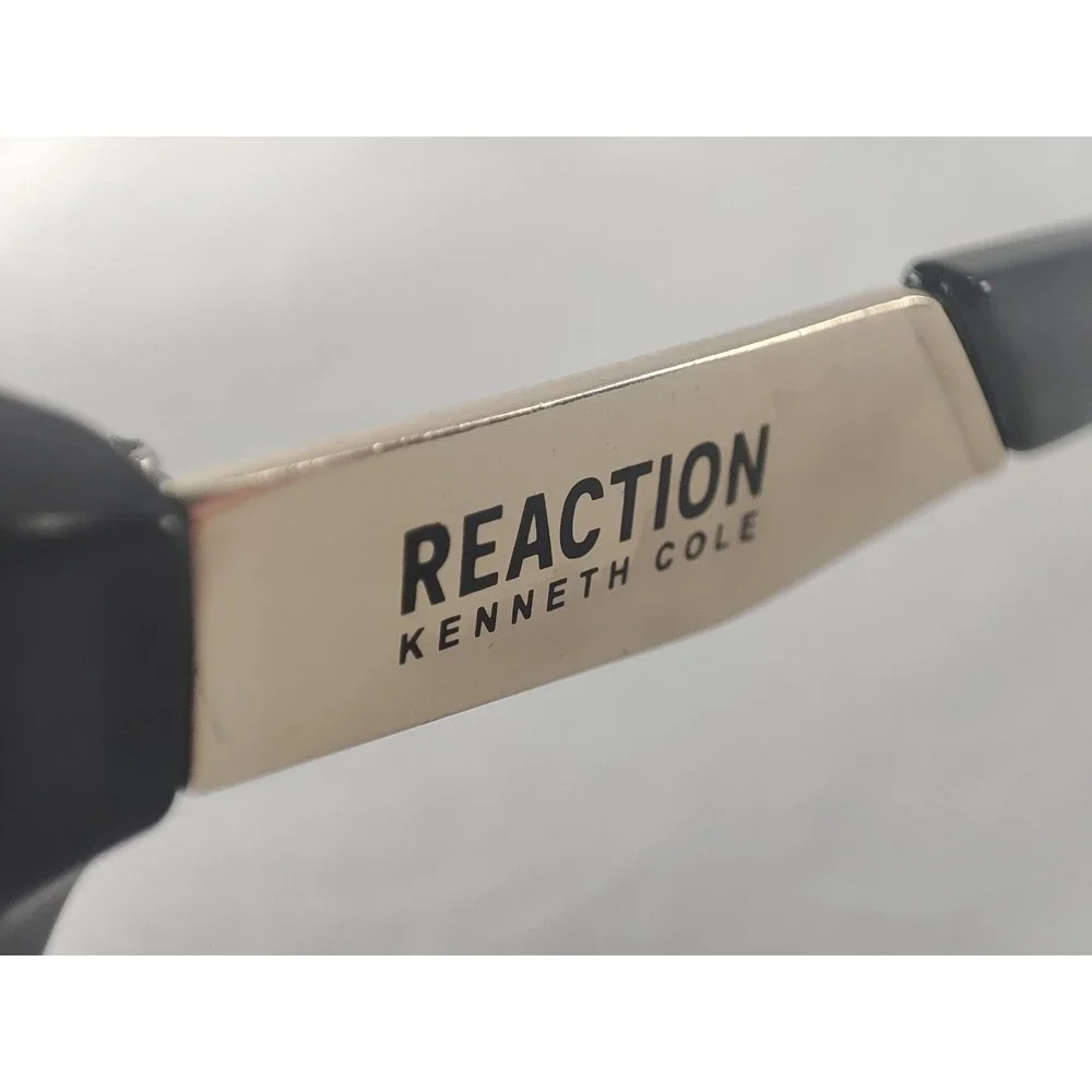 Kenneth Cole Reaction KC1397 01B Black Gold Cat‎ Eye Sunglasses Grey Gradient